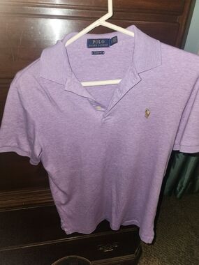 Polo by Ralph Lauren Men's Light Purple Heather Polo Shirt